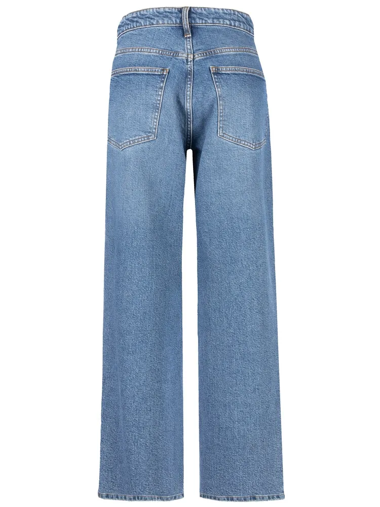 The Sienna High Rise Wide Leg Jeans - Decisive Wash