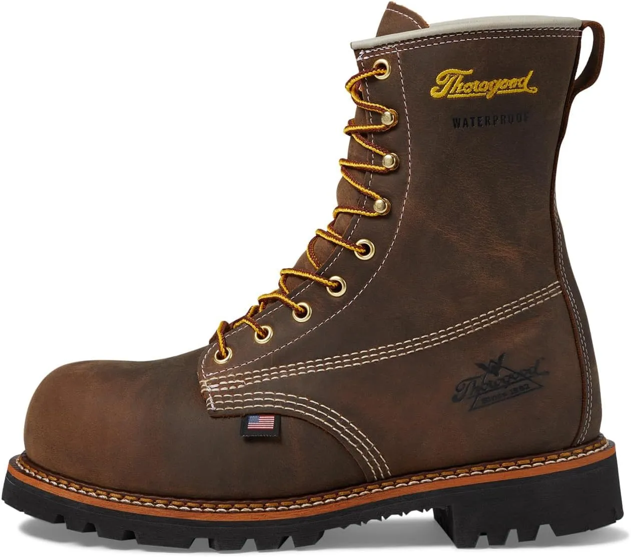 Thorogood Men's American Heritage 8" Waterproof Safety Toe Hiking Shoes/Boots