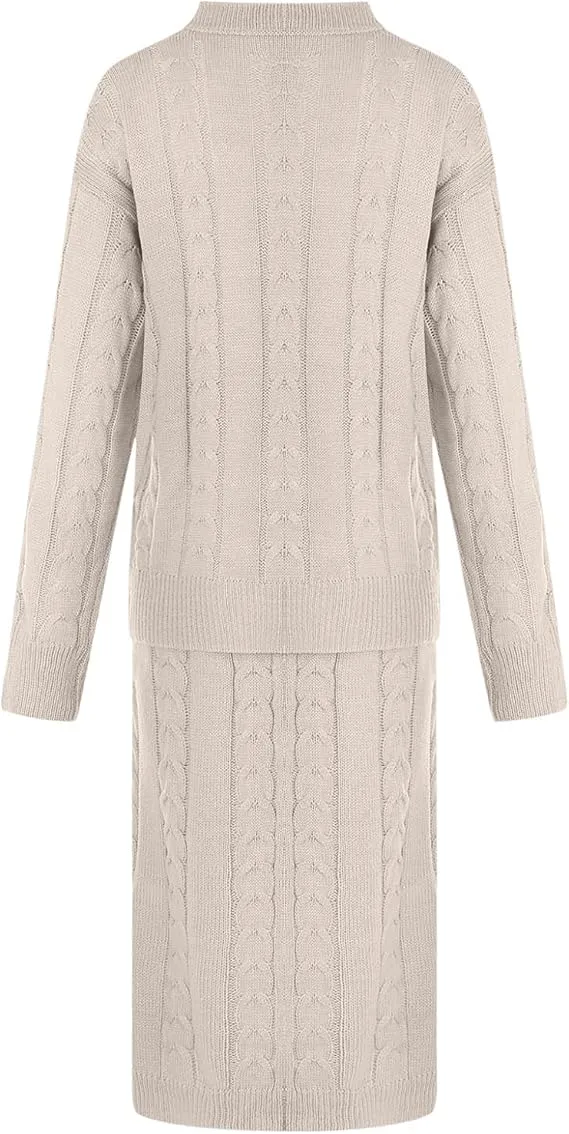 Two Piece Knitted Skirt Set