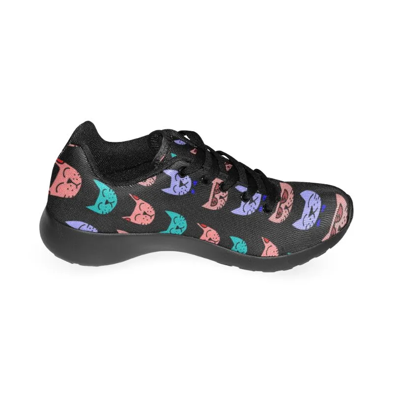 Women Sneakers Personalized Cat Lover Shoes EVA Sole Meow Print Canvas Shoes
