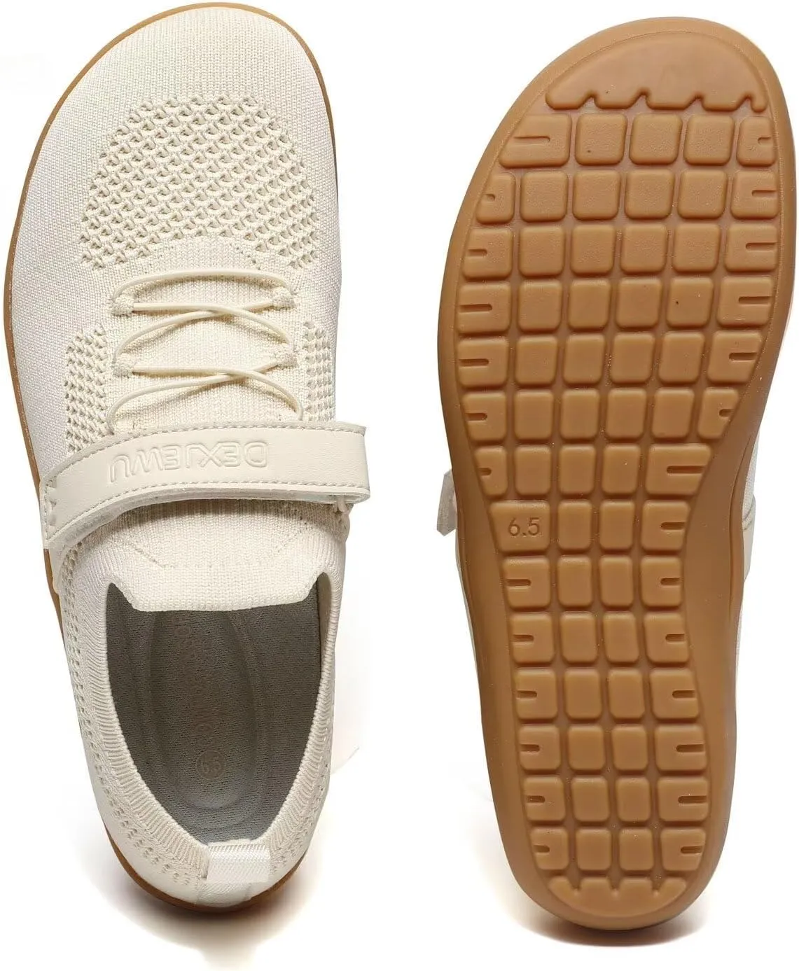 Womens Wide Toe Walking Shoes Casual Tennis Gym Athletic Flats Slip-on Sneakers with Hook and Loop Strap