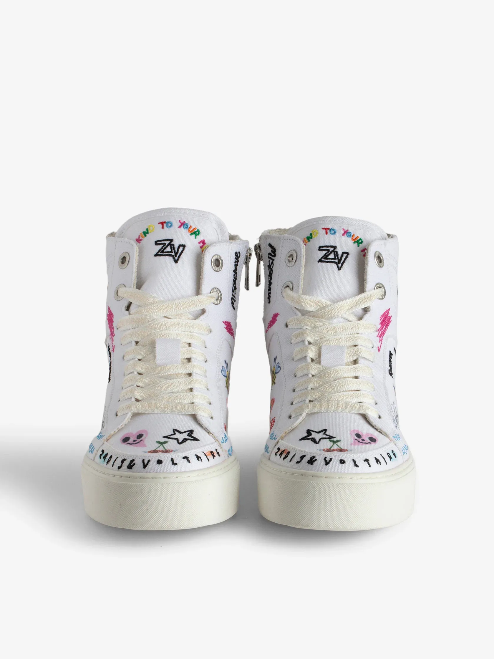 Zadig and Voltaire High Flash Chunky Canvas Humbe High Top Sneaker