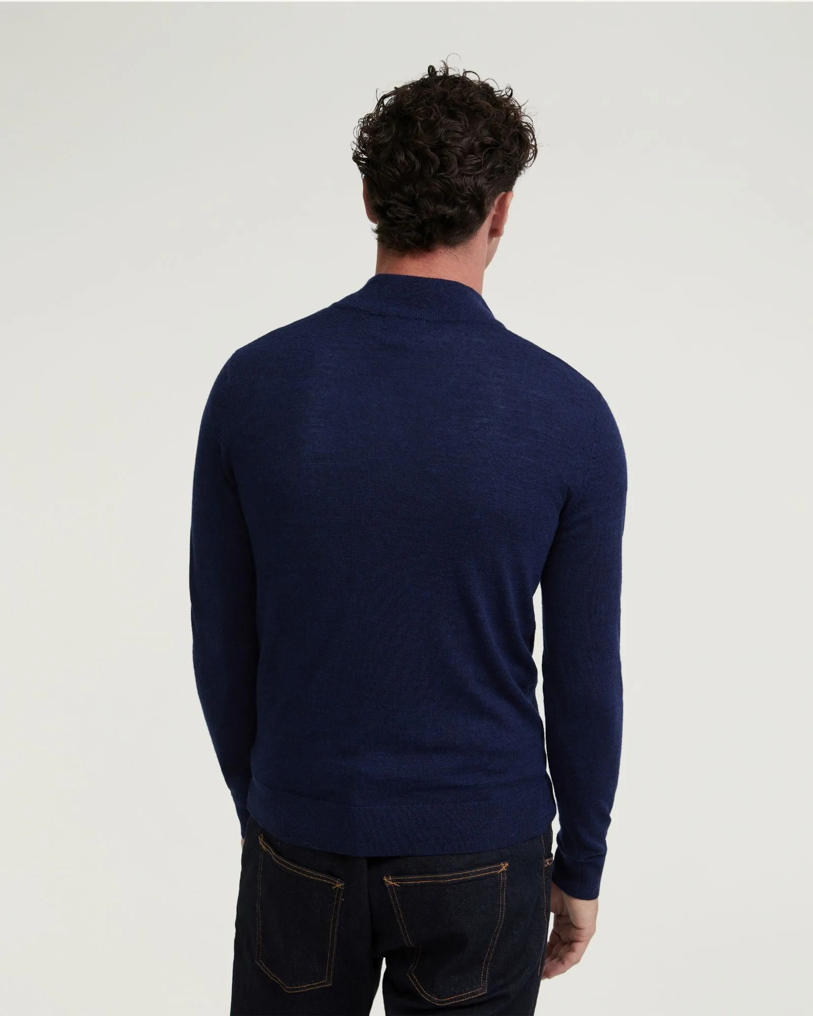 Zip Neck Merino Wool Knit