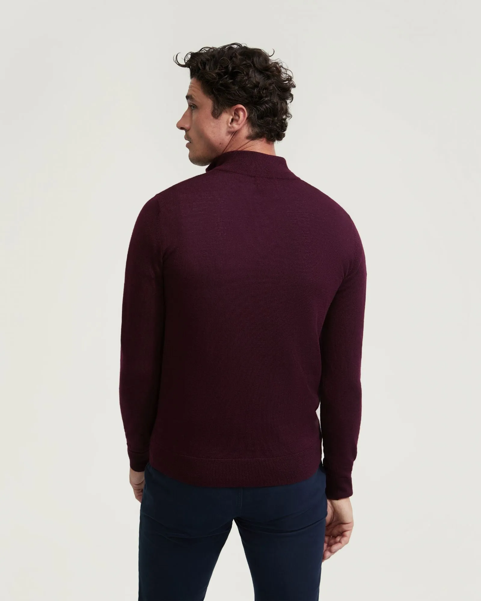 Zip Neck Merino Wool Knit