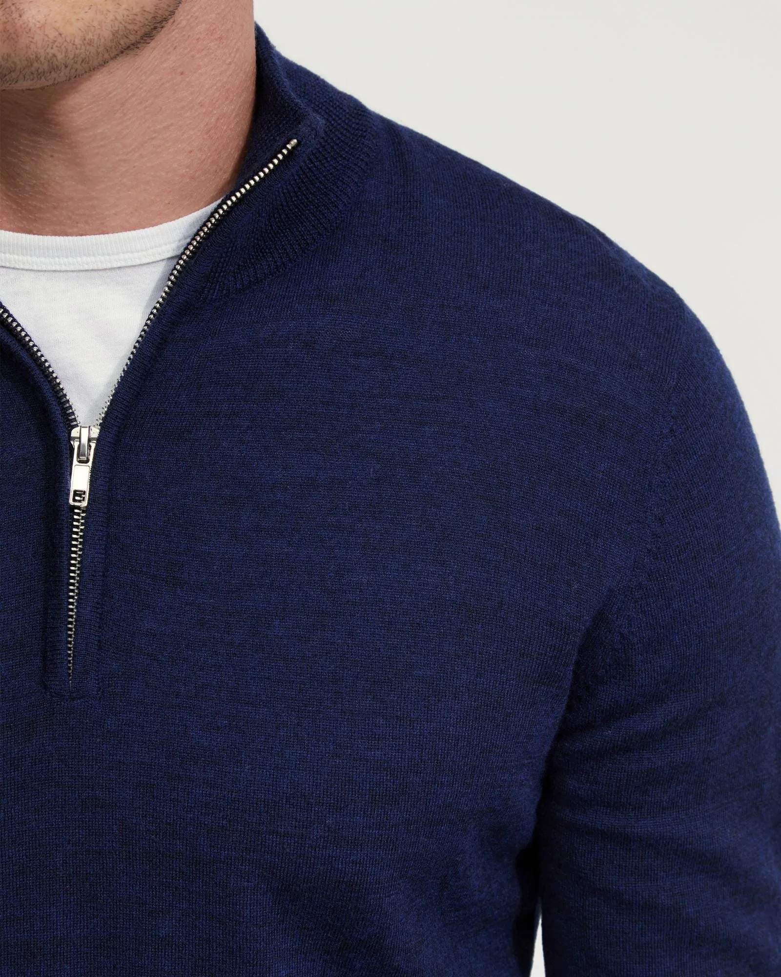 Zip Neck Merino Wool Knit